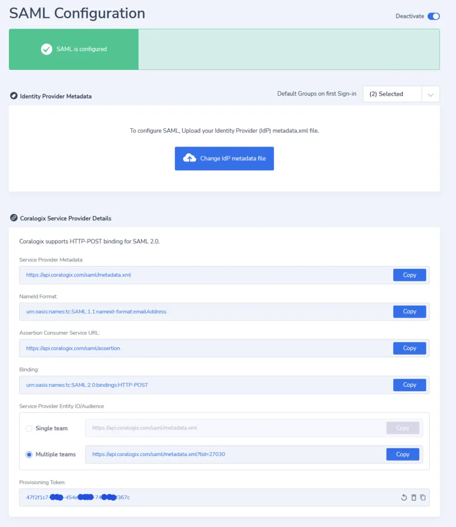 JumpCloud SCIM Identity Management Integration SAML Configuration