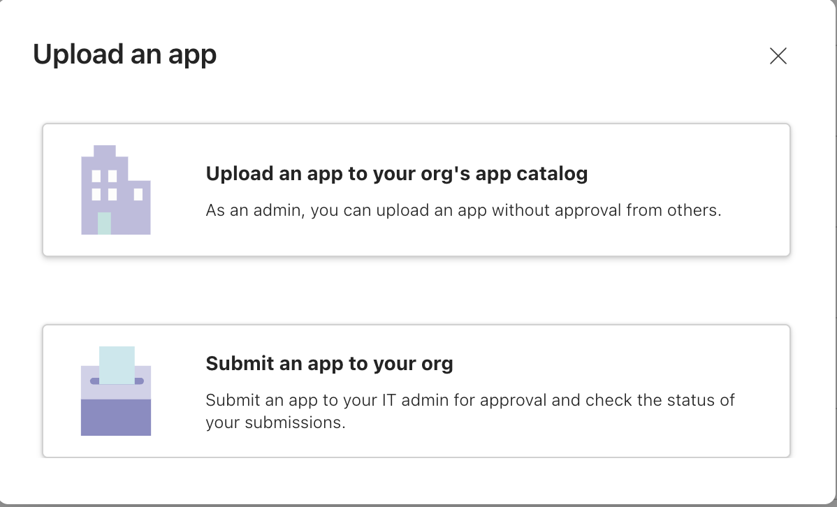 Uploading the Coralogix app to your organization's app catalog in Microsoft Teams