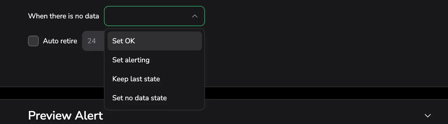 no data behaviour