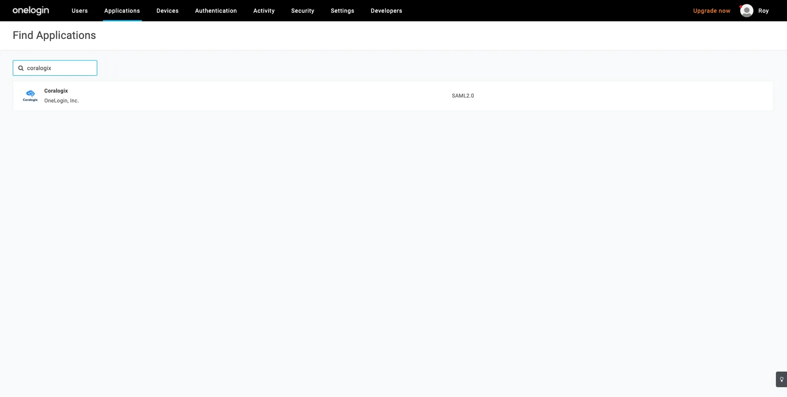 coralogix one login saml